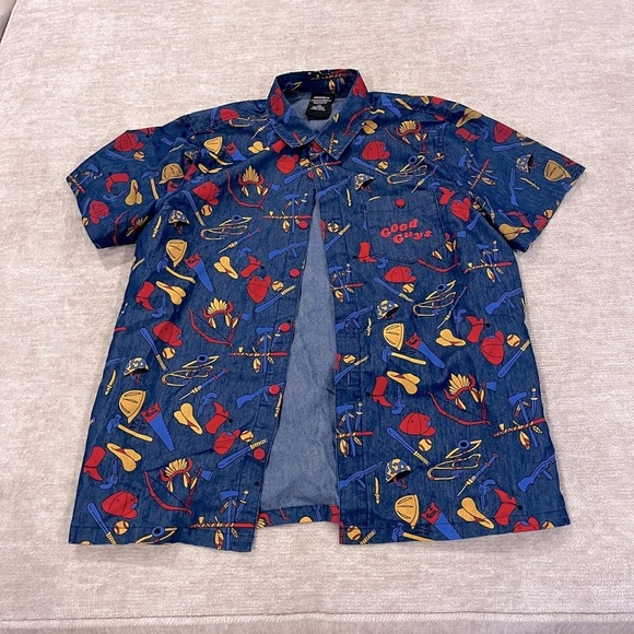 CHUCKY - Good Guys Child's Play - Men's Large Button Down. Halloween - Picture 2 of 5